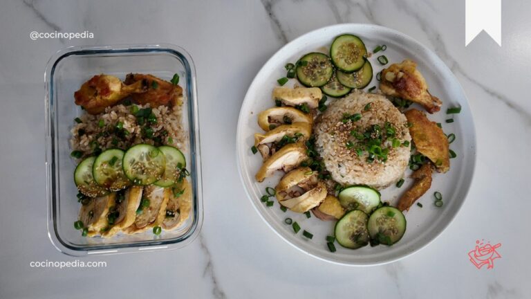 Pollo Hainanés con arroz