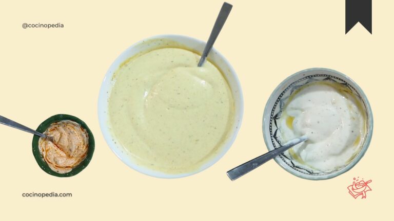 Tres salsas con yogur griego