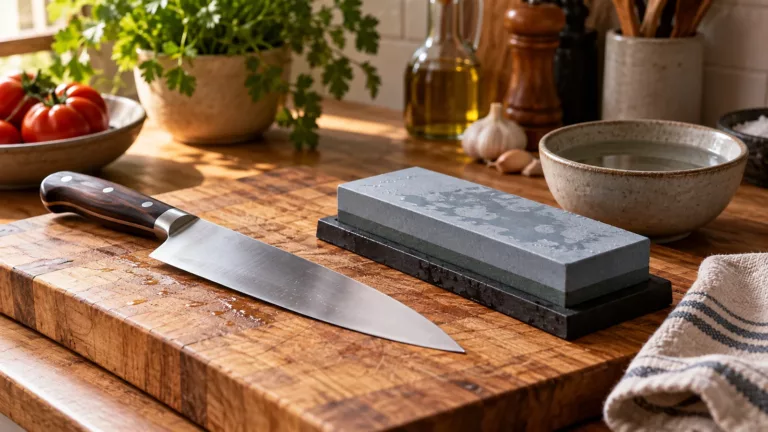 Cómo afilar un cuchillo de cocina con piedra y mantenerlo con chaira